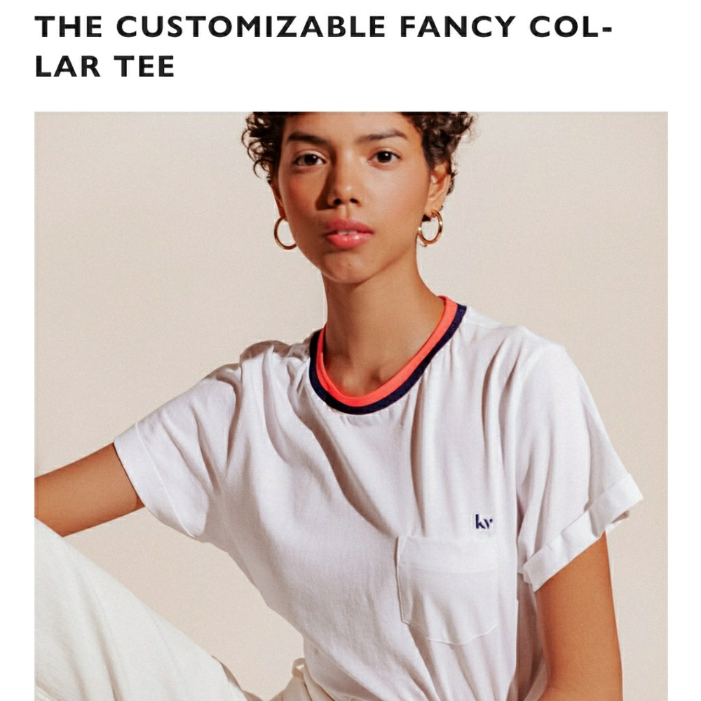 Fancy collar T-shirt